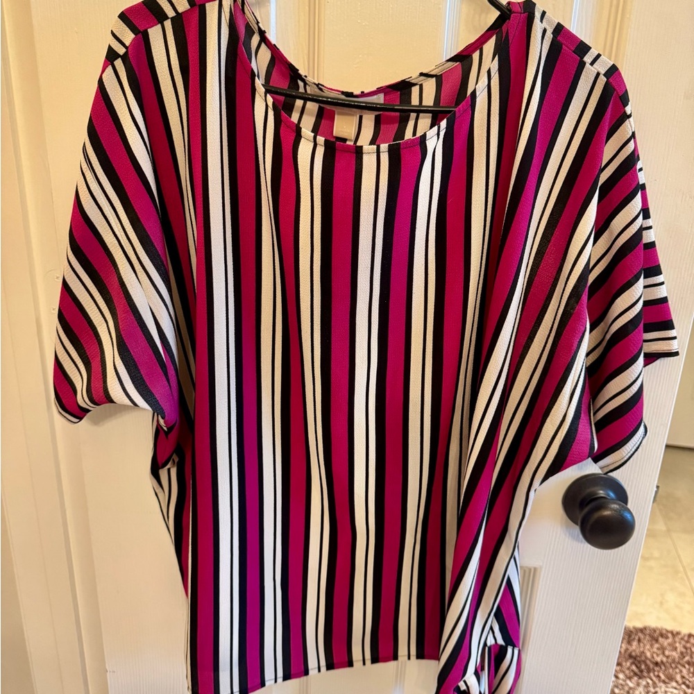 MICHAEL Michael Kors Multicolor Striped Short Sleeve Top